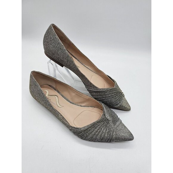 Nina Silver Gold Shimmer Pointed Toe Flats Dressy Glam Women's Size 9M - Picture 3 of 10